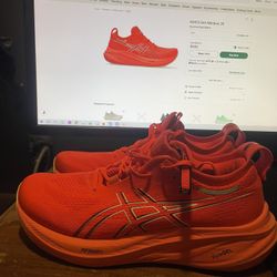 ASICS Gel-Nimbus 26 - Sunrise Red Black - Size 10.5