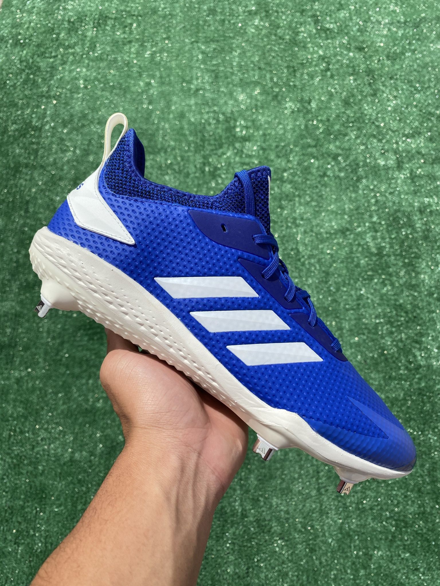ADIDAS ADIZERO AFTERBURNER 5 “ROYAL BLUE / WHITE” METAL BASEBALL CLEATS (Sizes 11 and 11.5, Men’s Available)
