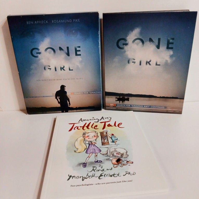 Gone Girl: Blu-ray + Amazing Amy Book + Digital HD 2014 Ben Affleck Like New