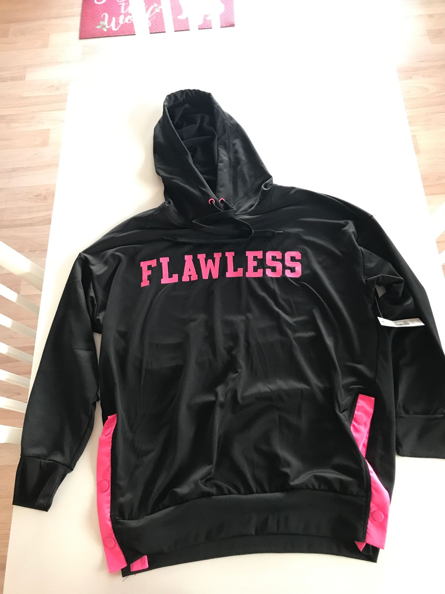 Side snap tunic hoodie