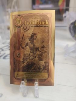 Florida 1/4 Goldback 24K Gold Negotiable Instrument
