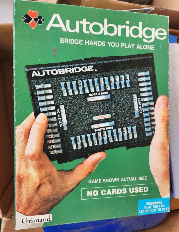 Grimaud Autobridge - “Bridge Hands You Play Alone” No Cards Required And Other Games!