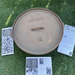 12 Inch / 6 Quart Cast Iron Camp Dutch Oven  