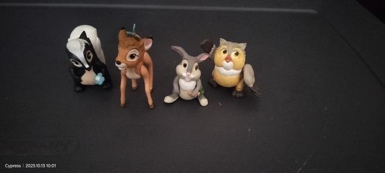 Vintage 1988 Mcdonalds Happy Meal Toys Disney Bambi, Complete Set
