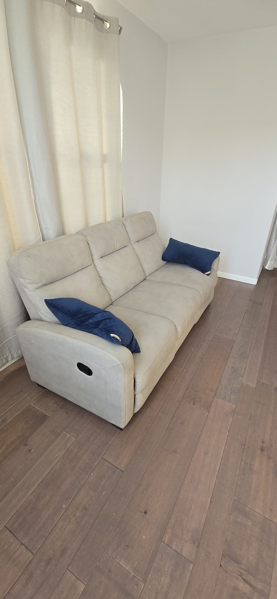 3 Seater Reclining Couch Grey