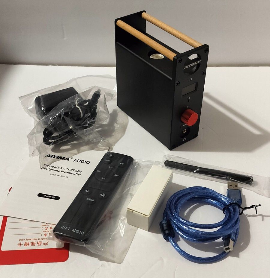 AIYIMA T8 6N3 Digital Tube Preamplifier Bluetooth 5.0 Hi-Fi Headphone Preamp Decoder / new