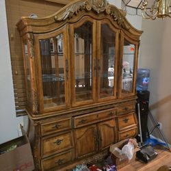 Dining room table and china cabinet