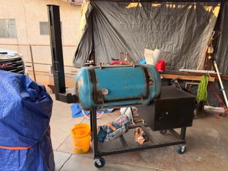 Custom Built 80 Gallon Offset Smoker – Heavy Duty 1/4" Steel