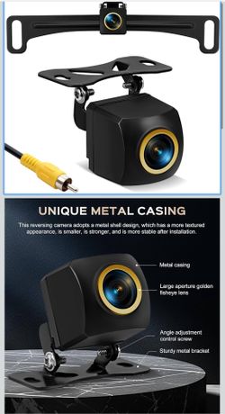 🌼 Backup Camera, License Plate Backup Camera for car,AHD 1080P Metal 170 Degree Wide Angle Rearview Reversing Camera,Reverse Rear View Camera for Car