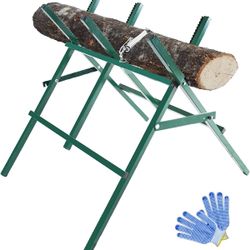 Height-adjustable and Foldable Firewood Log Sawhorse