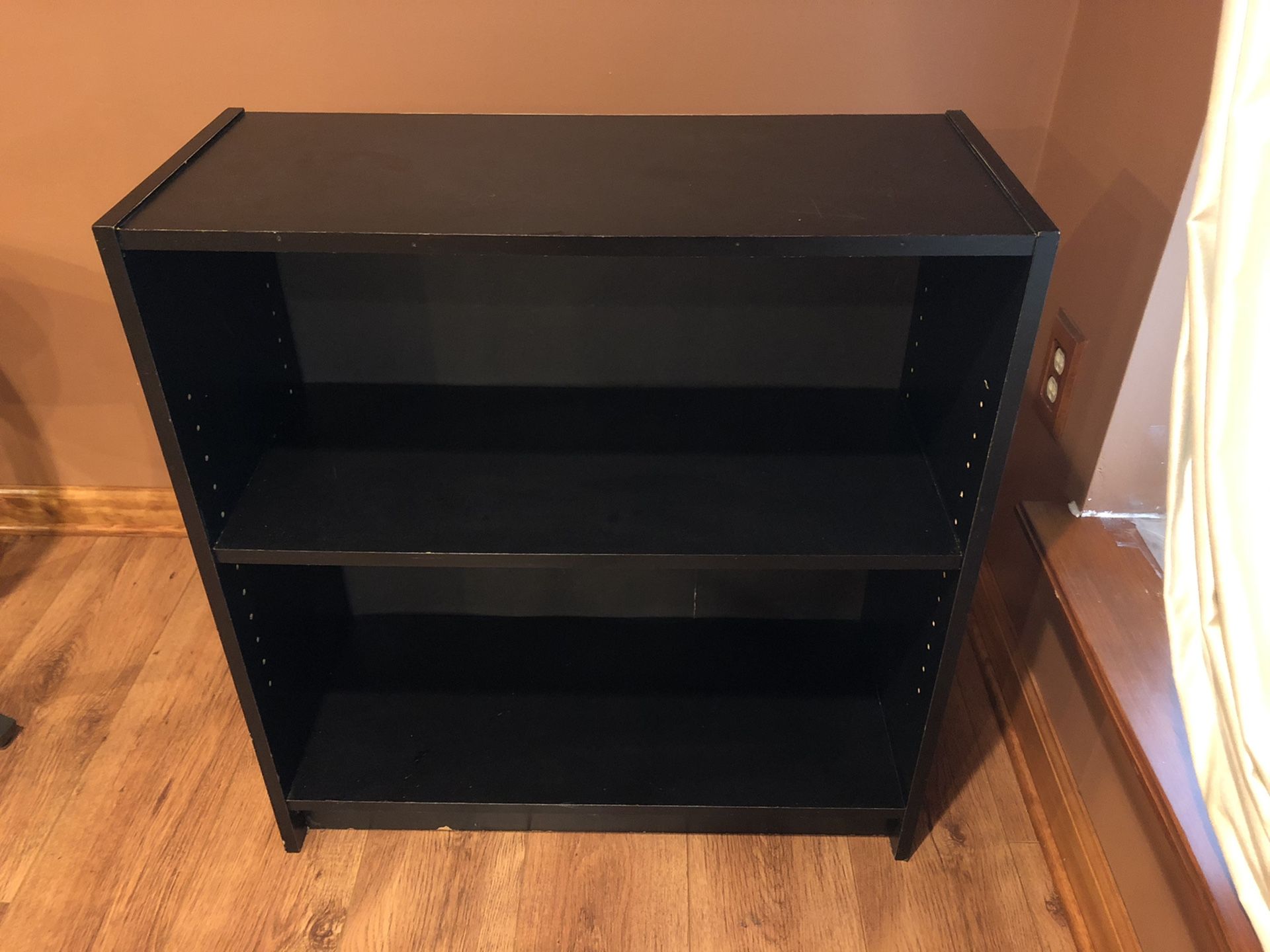 Black Book Shelf- Large Book Storage- Two Shelves - $25