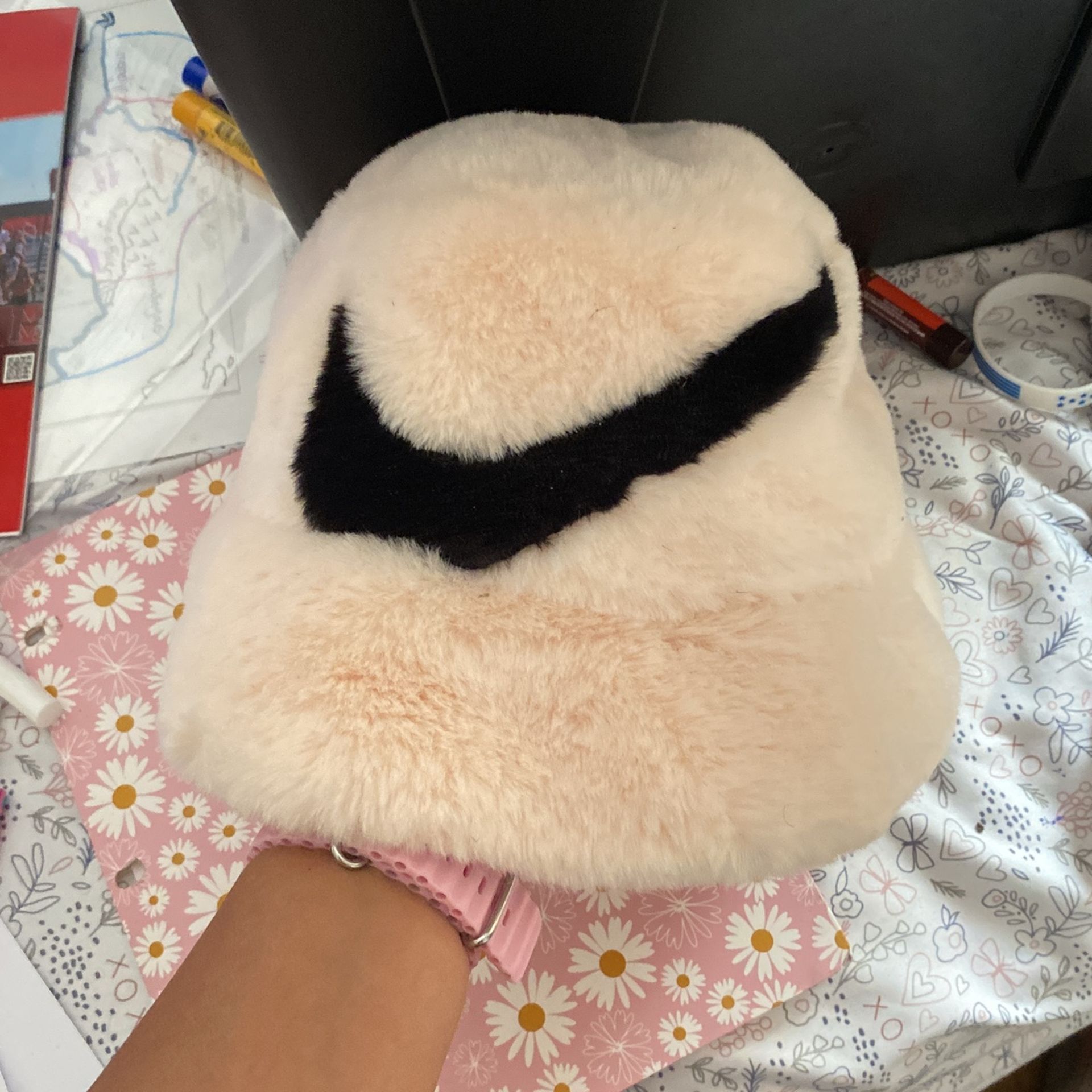 Fluffy Pink Nike Bucket Hat