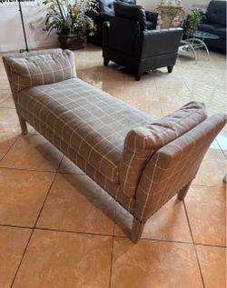 Upholstered Accent Bench with Rolled Arms