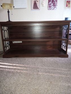 entertainment stand shelves