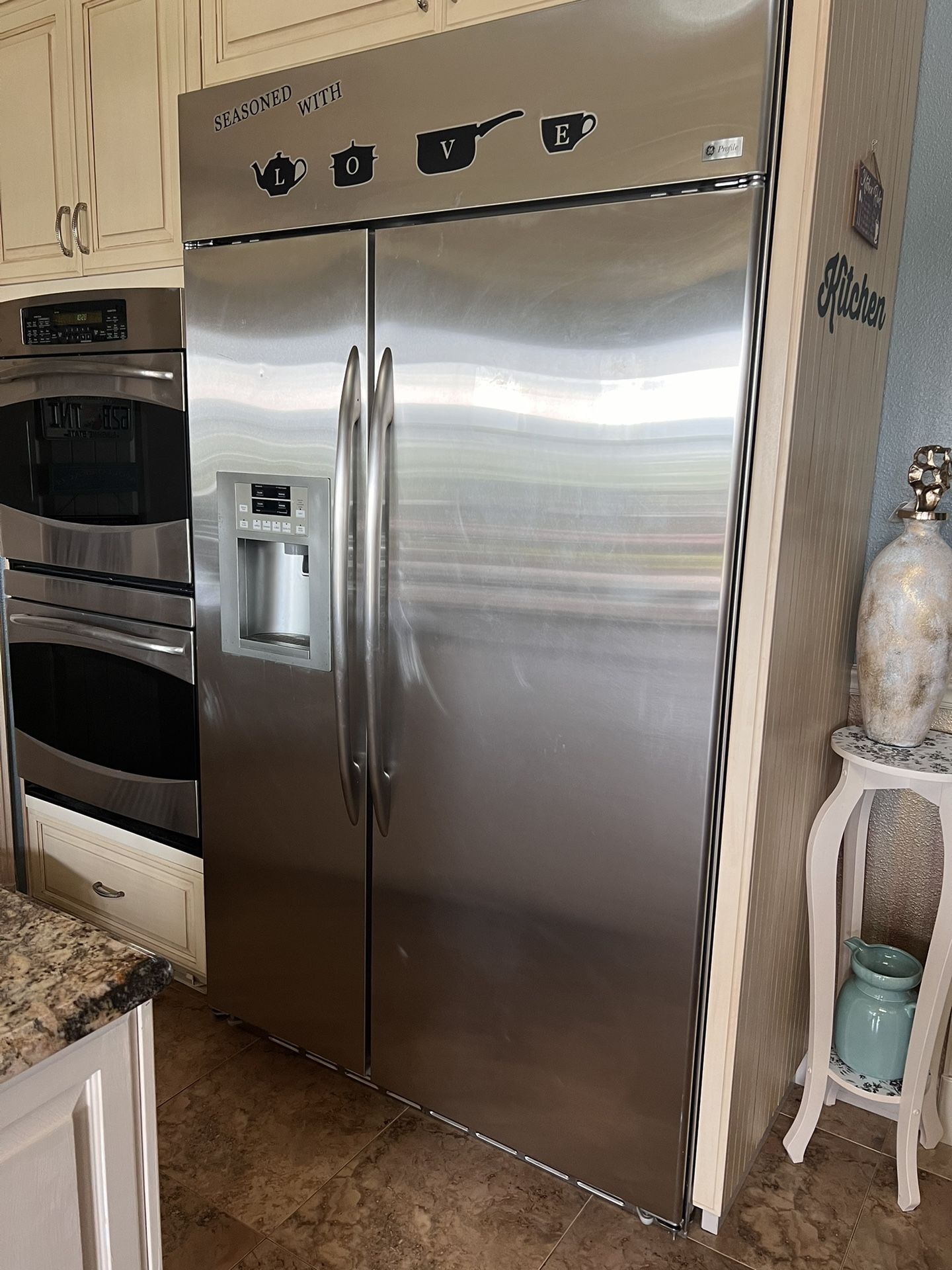 GE profile counter deep 48 inch wide refrigerator, accept offer for