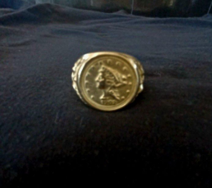 18k Gold 1902 Liberty Head Ring