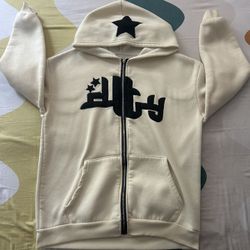 Yellow Zip Up With Arab Lettering 