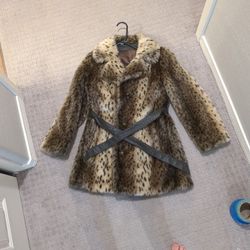 Vintage 70-80s CALCUTTA by STILLMOOR Leopard Faux Fur Coat - ILGWU Union Made - USA