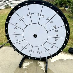 Largew Metal Spin the Wheel Prize Game – 28 Slots – Great for Events, Parties, or Yard Sales