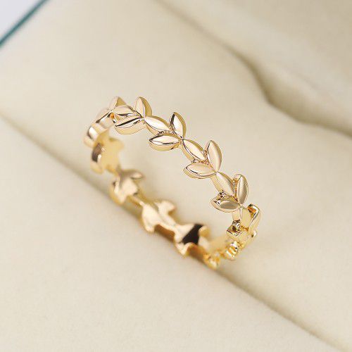 "Dainty Yellow Gold Plated Simple Beautiful Ring for Women, K948
 
  
