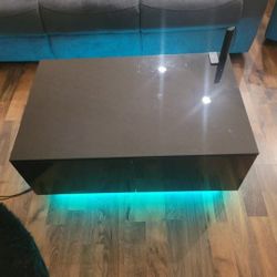 Black LED Coffee Table 