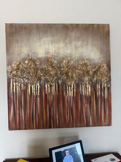 Gold canvas artwork