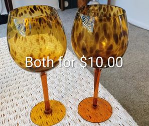 Amber wine Glasses set