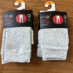 NWT Primark HeatIQ girls thermal plush lined cozy leggings 2 pack size 9/10 yrs