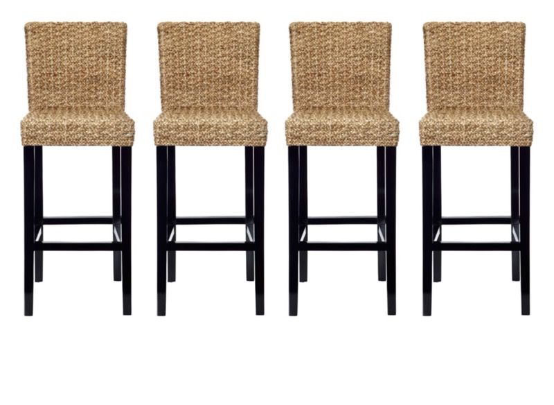 Z Gallerie Hyacinth Stool ( 4) and 1 Bar Stool