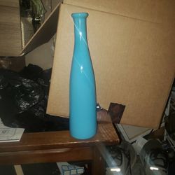 1870s Hand Blown Glass Fluted Bottle 