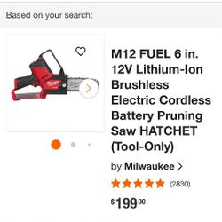 Milwaukee Mini Chainsaw