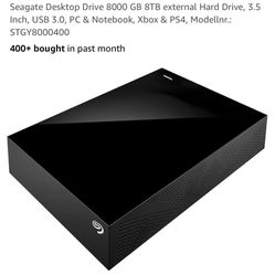 Seagate External Hardrive 8TB