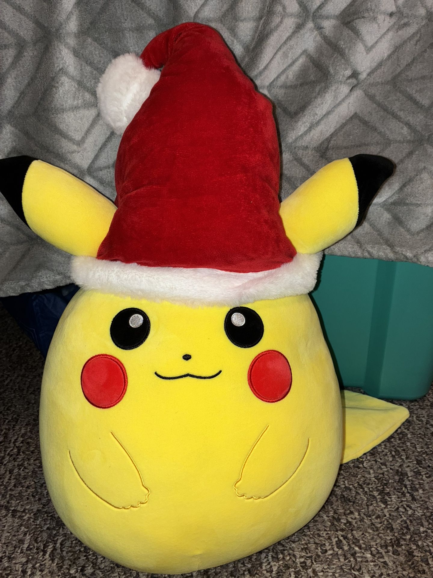 Pokémon Pikachu 14" Squishmallows Holiday Plush Santa Hat Christmas Gift