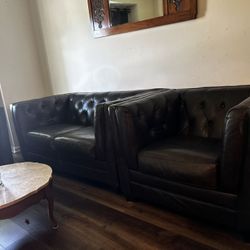 Elegant Living Room Furniture Set – Sofas, Tables & mirror $900
