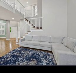 Light Gray Fabric Sectional Sofa