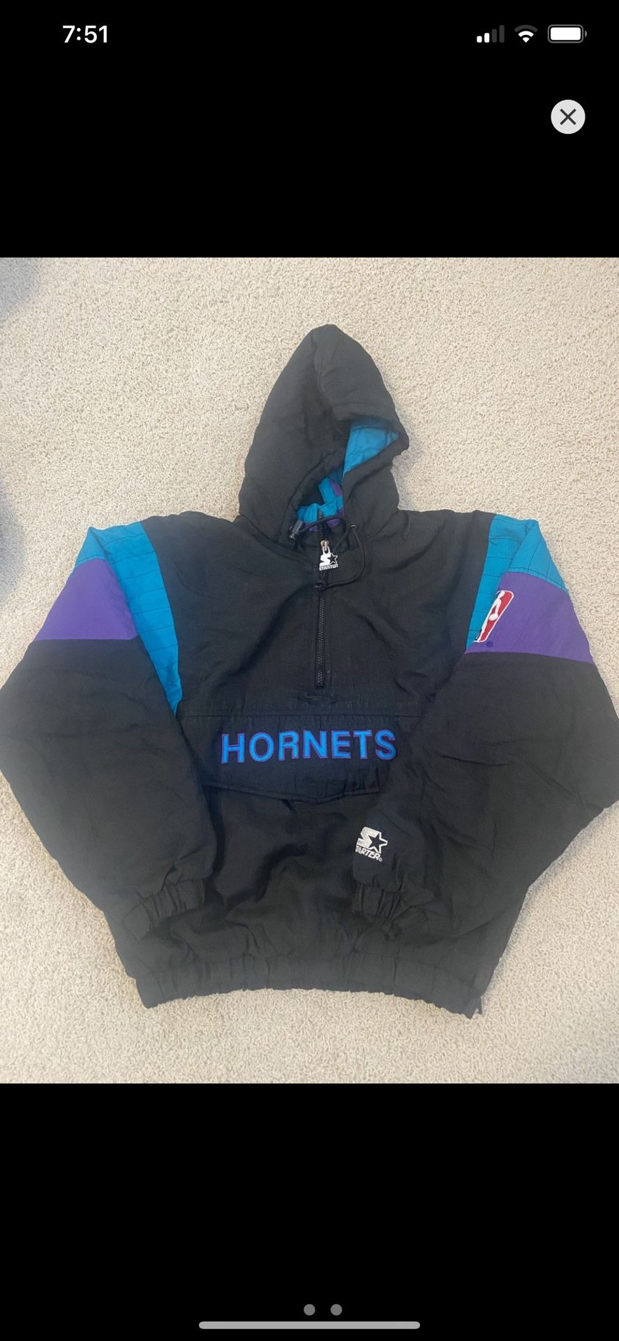 Vintage Starter Jacket - Charlotte hornets