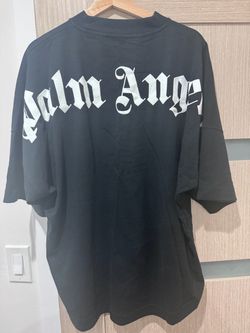 Palm Angels Black Logo T-Shirt men’s size L large oversized fit logo