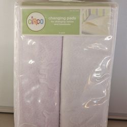 Set of 2 Baby Changing Pads for Changing Tables and Bassinets- New in Package - Light Pink and Cream (newborn, infant, girl,  babies, toddler, diaper)