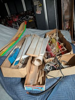 Vintage RC cars and glider