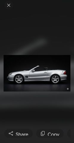 1/18 Scale Diecast Model Mercedes-Benz SL Convertible - Silver