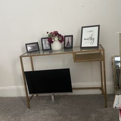 Glass Gold  Table 