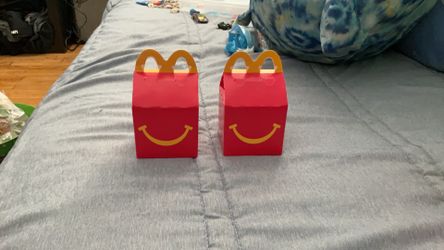 Two Never Opened Lil McDonald’s toy mystery box with the Lil McDonald’s Happy Meal Box
