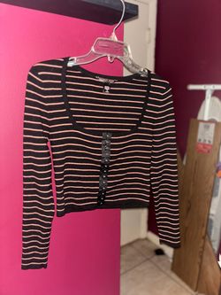 Victoria's Secret Striped Long Sleeve Top