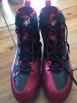 Adidas Crazyquick 2.0 High Sz 11.5 Blk And Platinum Power Red