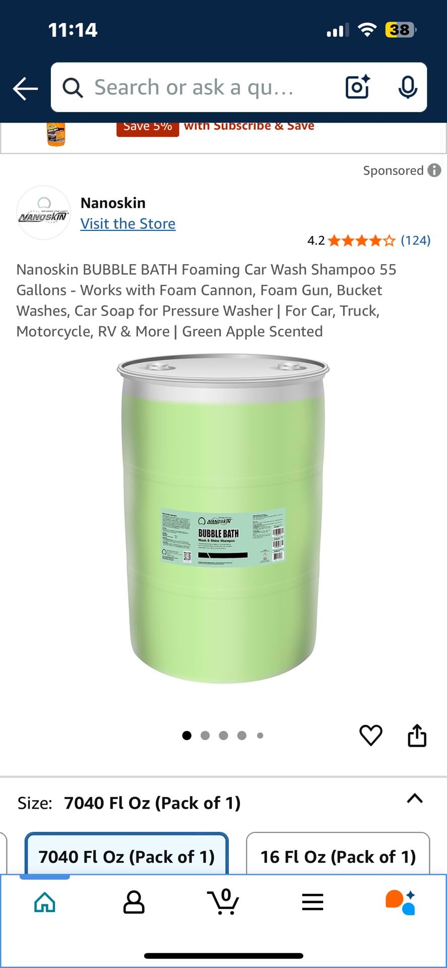55 Gallons Nanoskin Car Wash Shine&Shampoo