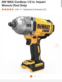 20V MAX Cordless 1/2 in. Impact Wrench (Tool Only)