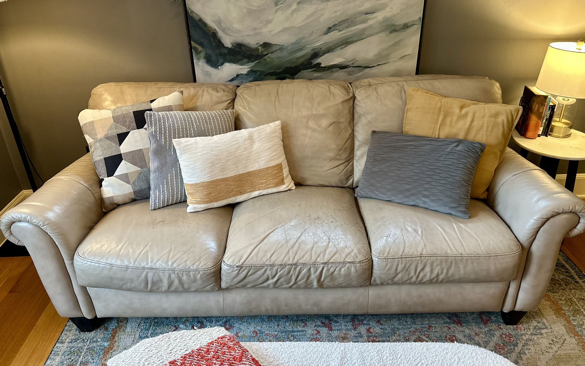 Leather 3-seater Couch