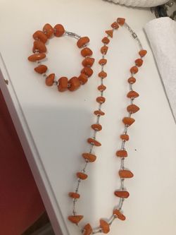Stone Necklace And Bracelet