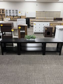 ✨3-in-1✨TV Stand for 85 Inch TV, Wood Entertainment Center for 70 75 80 85 inch TV Console Table with Storage for Living Room Bedroom, Black.  ✅Dimens