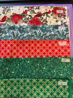 Christmas Holiday Fabric, 21 One-yard Pcs. $5 Each